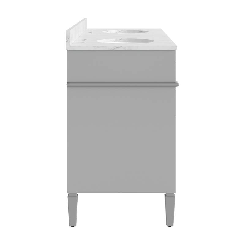 36/48/60 in. Bathroom Vanity with Ceramic Undermount Sink, Wood Cabinet, and storage drawers