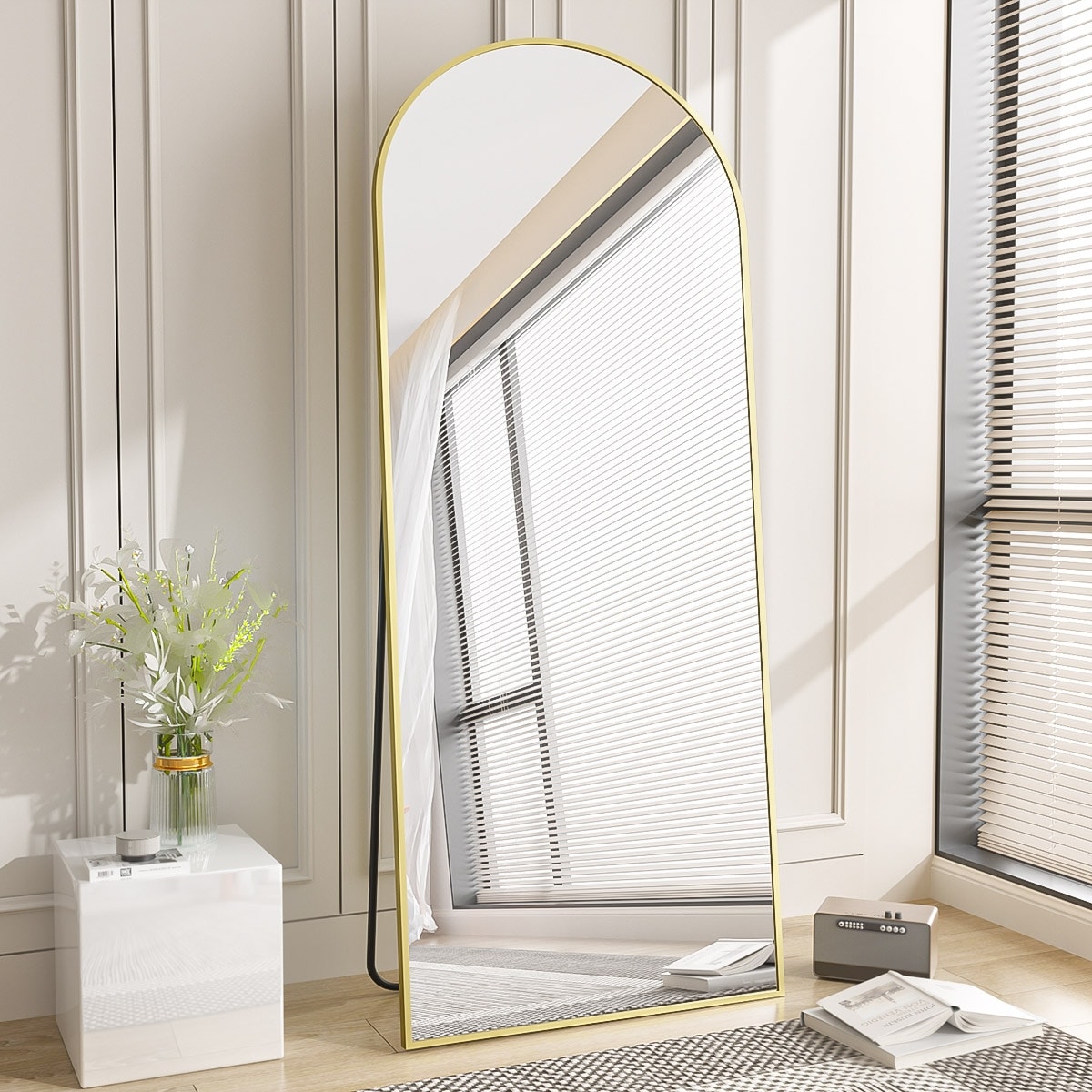 Large store arched mirror