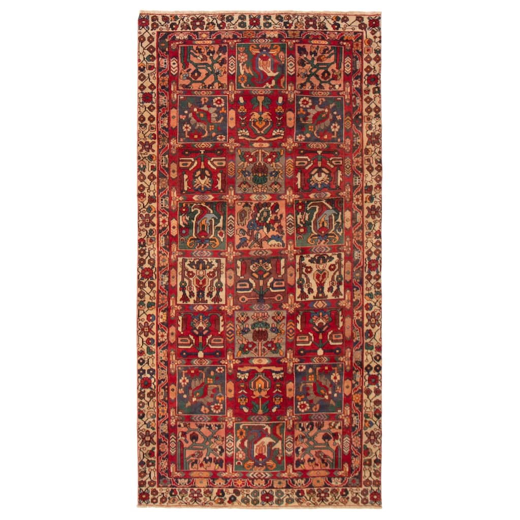 ECARPETGALLERY Hand-knotted Kayseri Vintage Red Wool Rug - 4'9 x 9'6