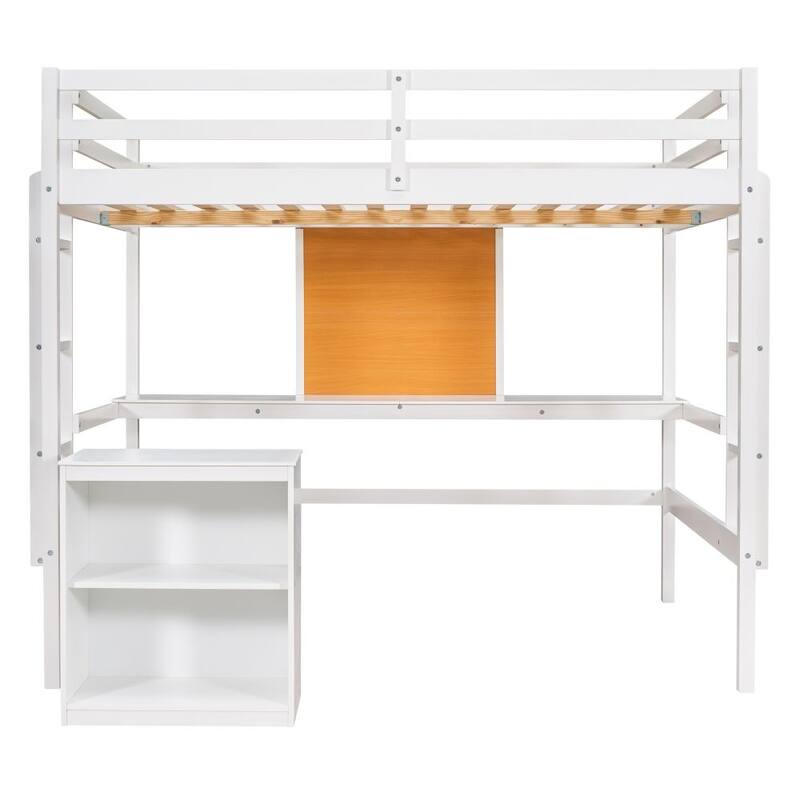 Full size Loft Bed with Desk and Writing Board
