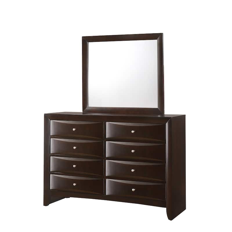 Priscella 6 Piece Dark Cherry Storage Platform Bedroom Set