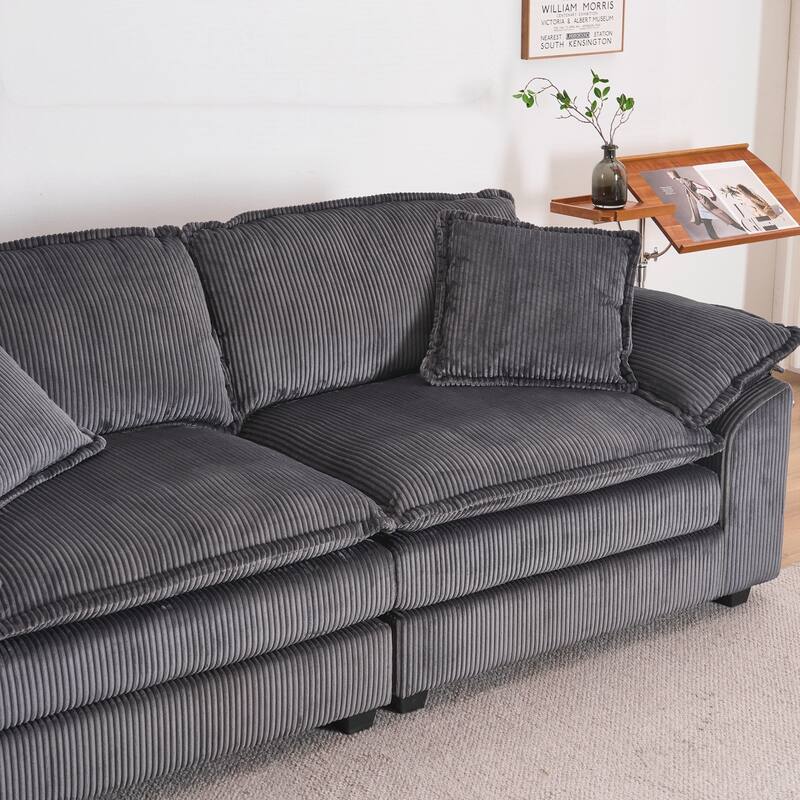 2-seats Sofa With 2 Back Pillows