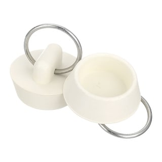 Rubber Tub Stopper, Bath Tub Drain Stoppers Sink Stopper Drain Plug with Hanging Ring for Bathtub Kitchen Bathroom - White