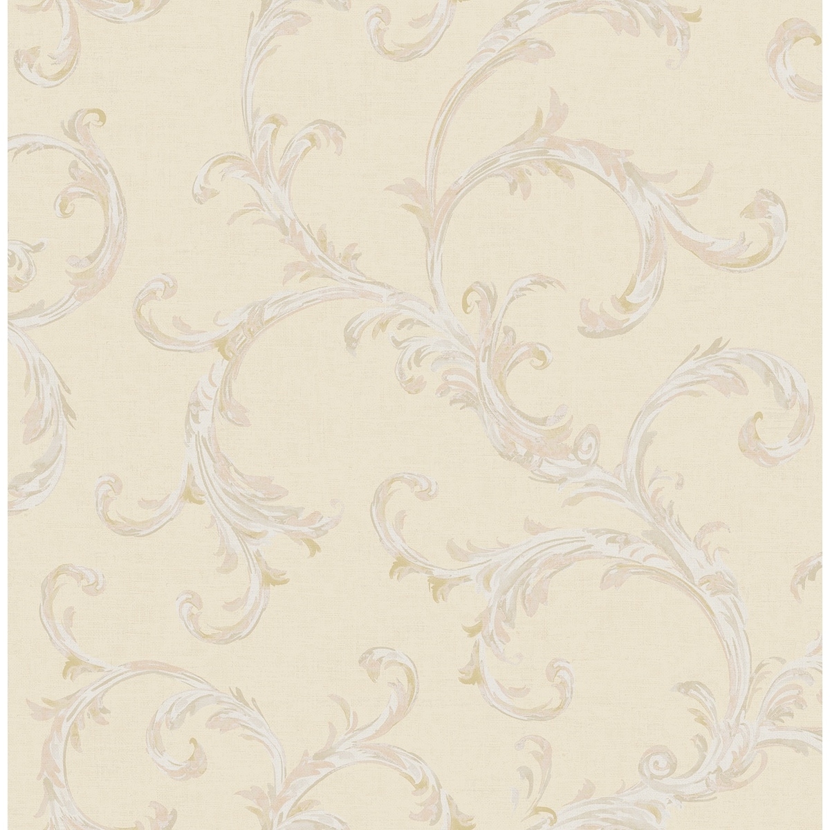 Seabrook Designs Evesham Scroll Unpasted Wallpaper