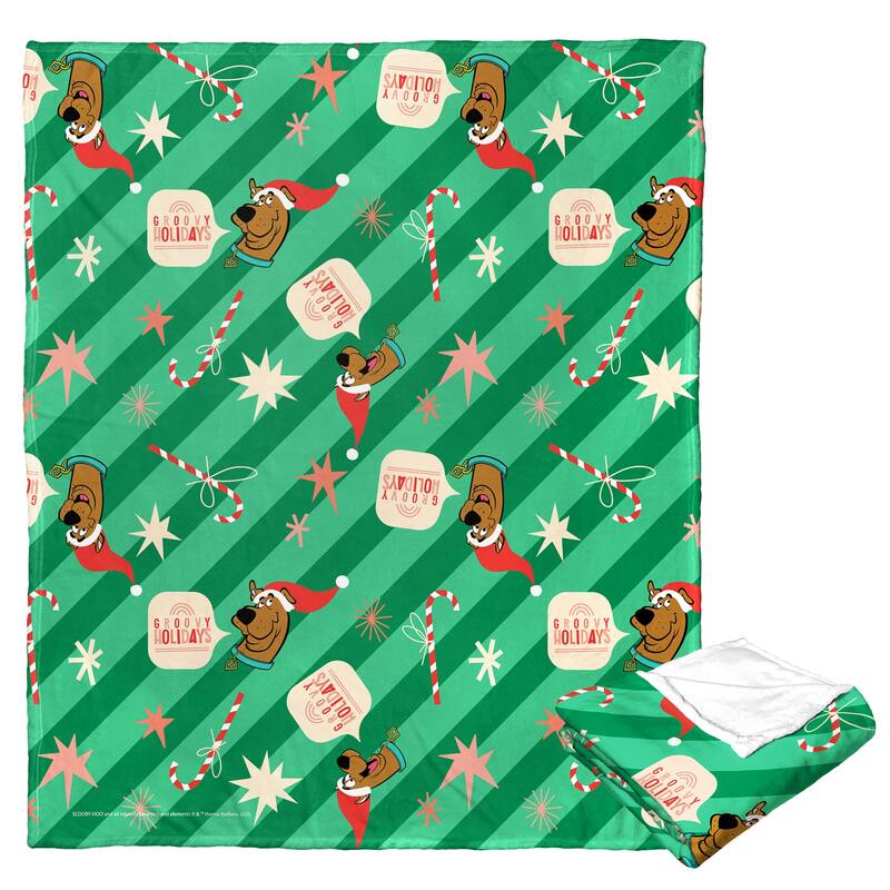 WB- Scooby Doo Groovy Wrapping Paper Silk Touch Throw