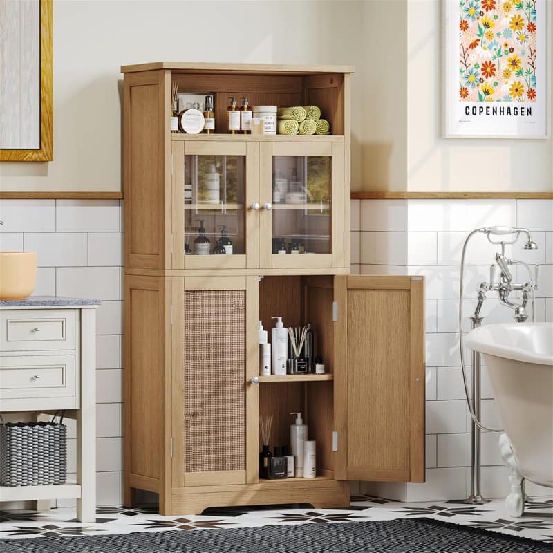 Bathroom Storage Cabinet - 11.78"D x 23.6"W x 50.4"H