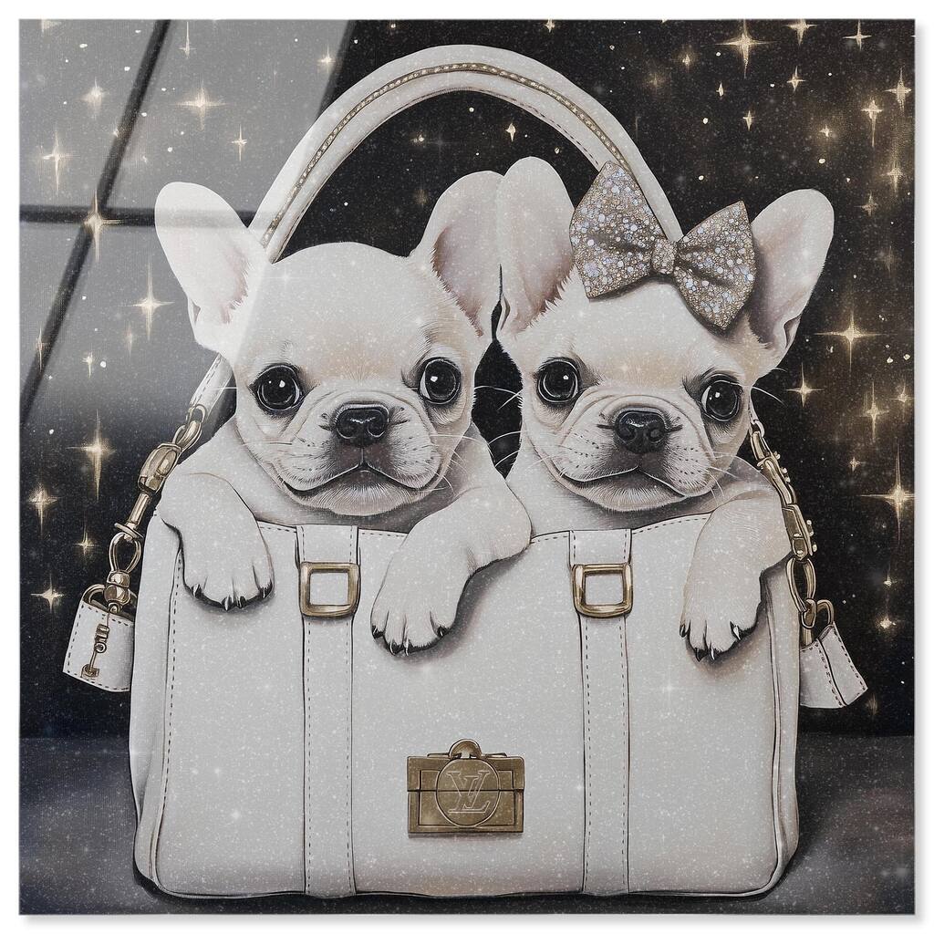 Constellation Frenchie Purse Acrylic by Art Remedy, Ready to Hang