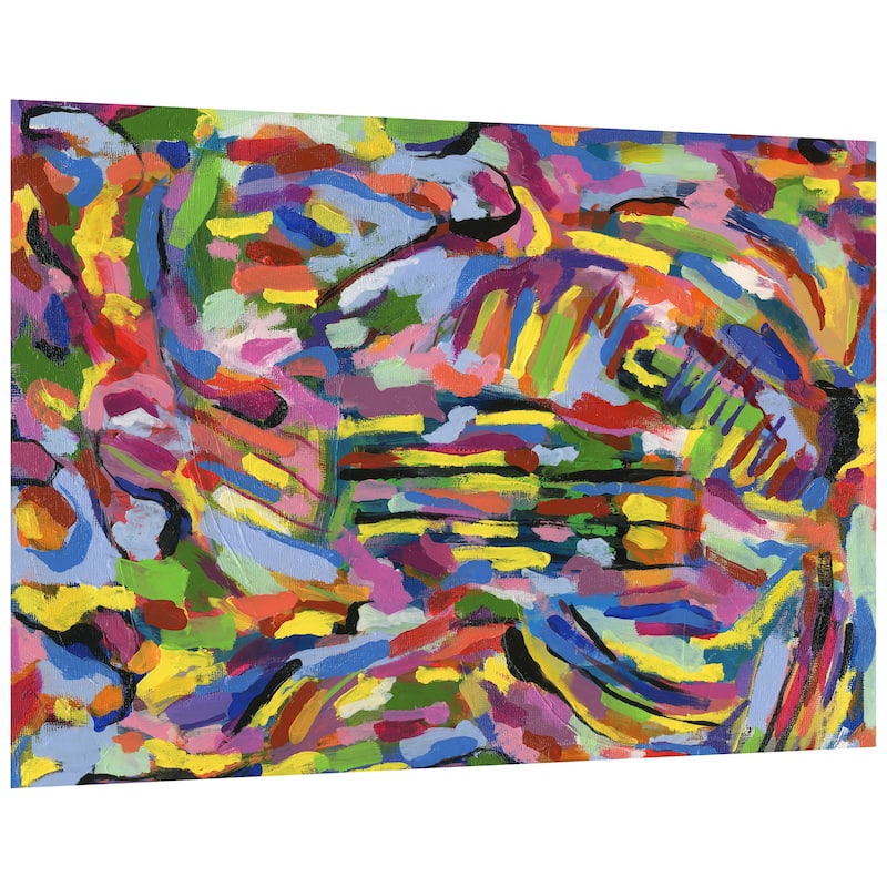 "Rules of the Rainbow II" Frameless Free Floating Tempered Glass Panel Graphic Wall Art