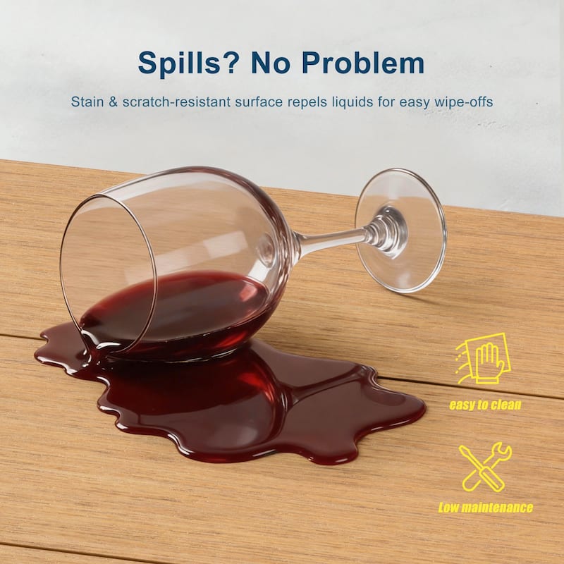 HIPS Outdoor Dining Set, Ergonomic Patio Chairs and Table(Set of 7)