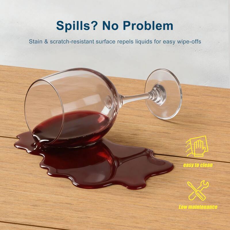 HIPS Patio Dining Chairs Ergonomic All-weather Patio Seats (Set of 2)