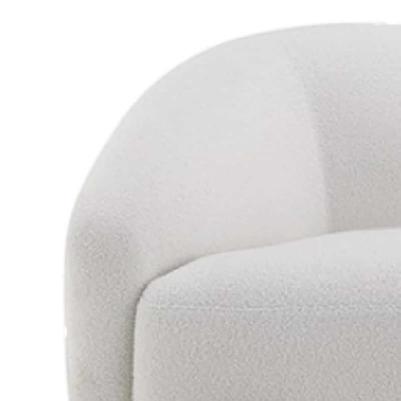 Oliver Accent Sofa Chair, Round Back Sloped Arms, Soft White Boucle
