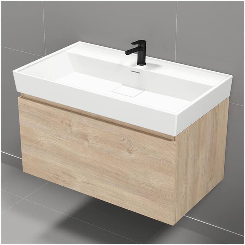 Nameeks Sharp-3219-W Sharp 32" Wall Mounted Single Basin Vanity Set