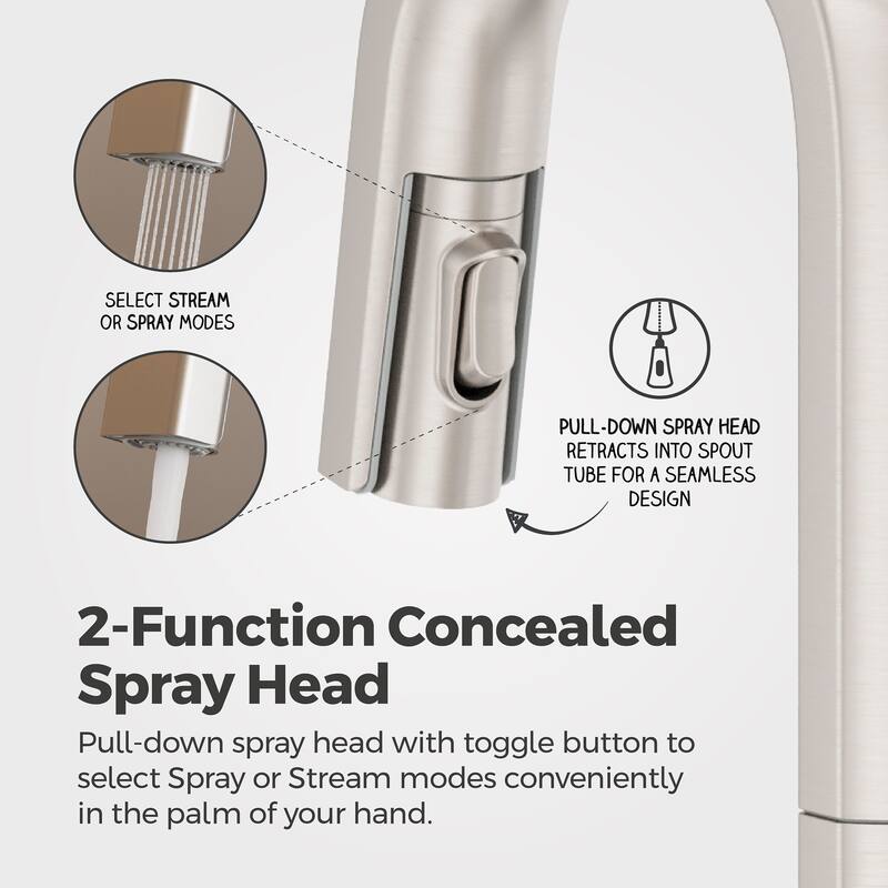 Pfister GT529-VRV Verve 1.8 GPM Single Hole Pull Down Kitchen Faucet