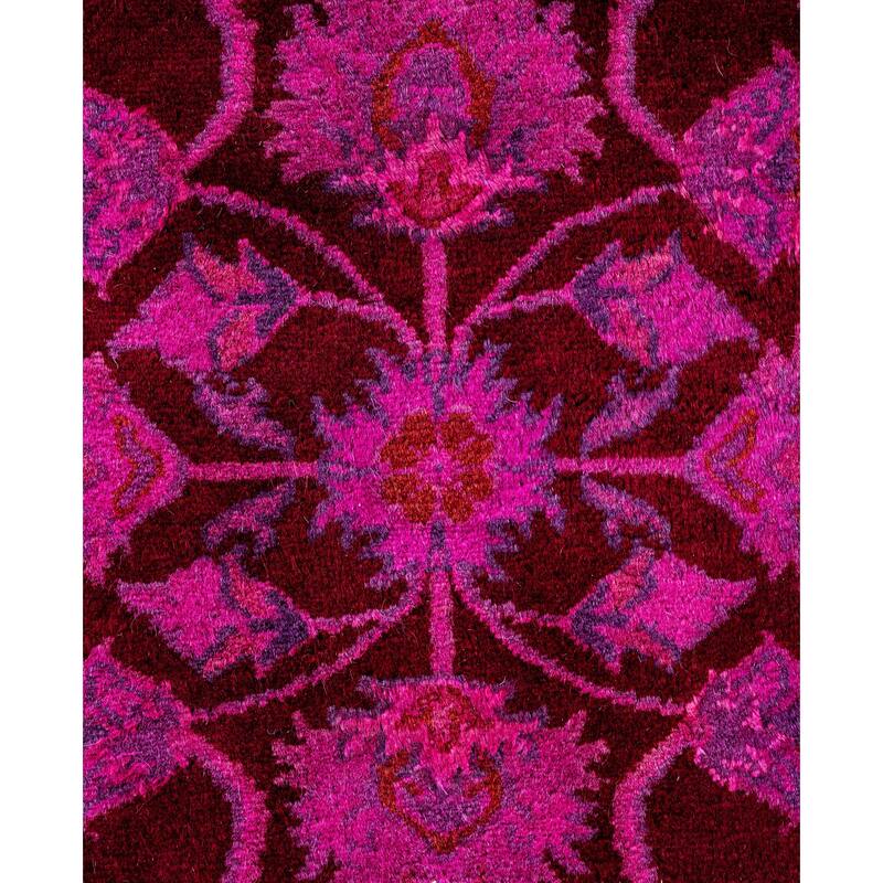 Overdyed One-of-a-Kind Hand-Knotted Area Rug - Pink - 2' 7" x 11' 3"