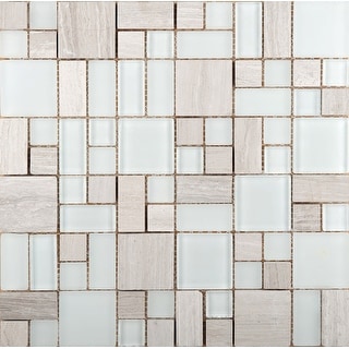 Emser Tile Lucente - Block Random Floor and Wall Tile - Textured Glass
