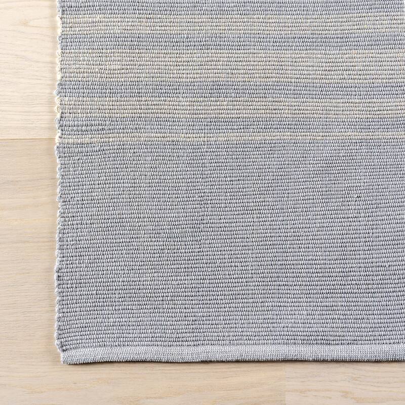 Bergamot Striped Cotton Area Rug