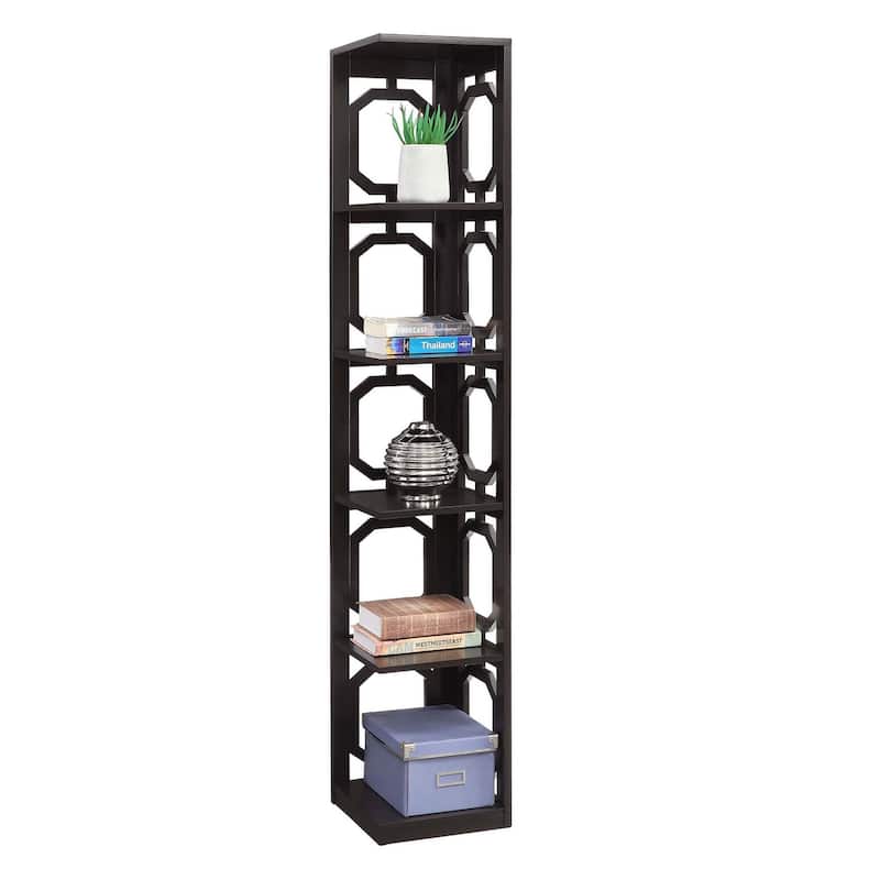 Convenience Concepts Omega 5 Tier Corner Bookcase