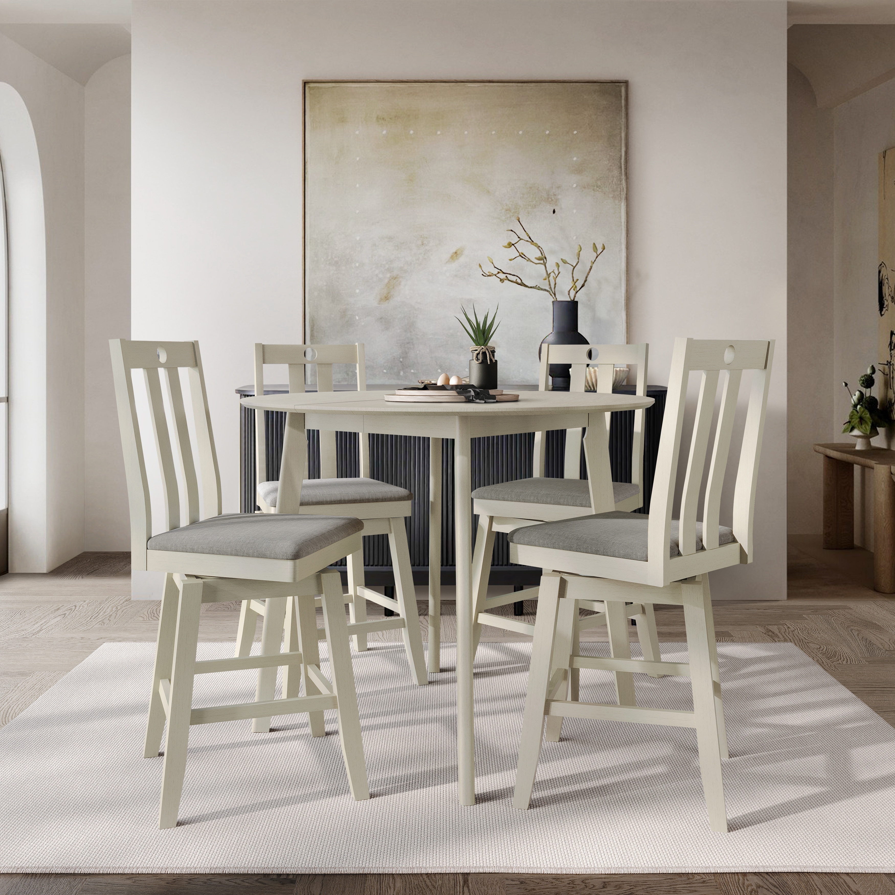 CraftPorch Mid Century Swivel Counter Dining Set