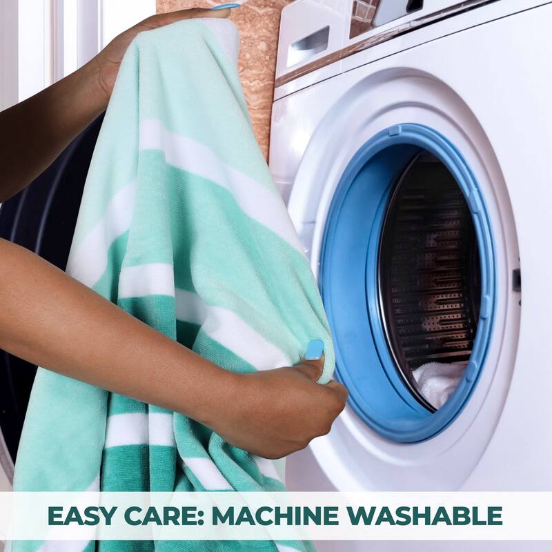 Superior Faded Stripes Cotton Velour Quick-Dry Oversized Beach Towel