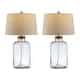 preview thumbnail 7 of 5, SAFAVIEH Lighting 27.5-inch Caden Glass Table Lamp (Set of 2) - 16" x 16" x 27.5"