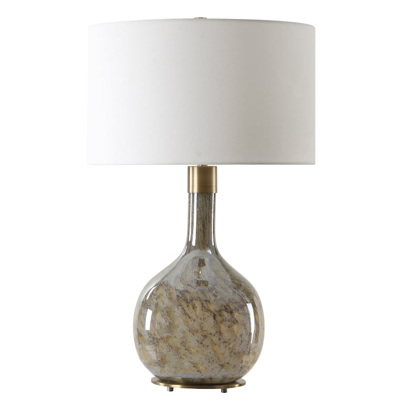Uttermost Rhine Brown Glass Table Lamp - 27.25'' H X 17'' W X 17'' D