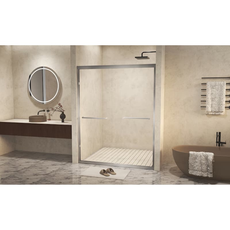 Premium Double Sliding Shower Door with Advanced Safety Features and Stylish Design