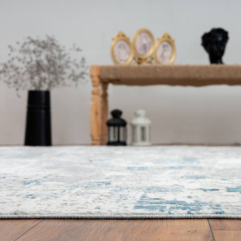 Borderless Transitional Abstract Area Rug