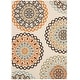 preview thumbnail 2 of 1, SAFAVIEH Veranda Felizitas Geometric Medallion Indoor/Outdoor Area Rug - Cream/Terracotta [4' x 5'7"] - 4' x 5'7"