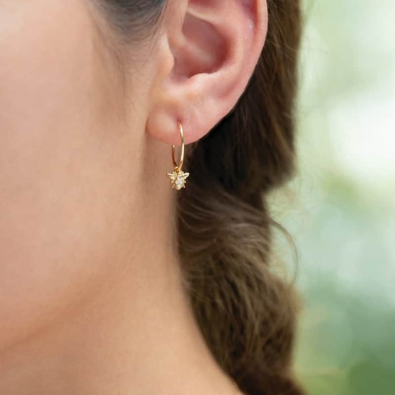 Curata 14k Yellow Gold 24mm Polished Endless Hoop Earrings