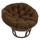 preview thumbnail 21 of 38, Microsuede Indoor Papasan Cushion (44-inch, 48-inch, or 52-inch) (Cushion Only) 52 x 52 - Chocolate