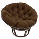 preview thumbnail 1 of 0, Microsuede Indoor Papasan Cushion (44-inch, 48-inch, or 52-inch) (Cushion Only) 44 x 44 - Chocolate