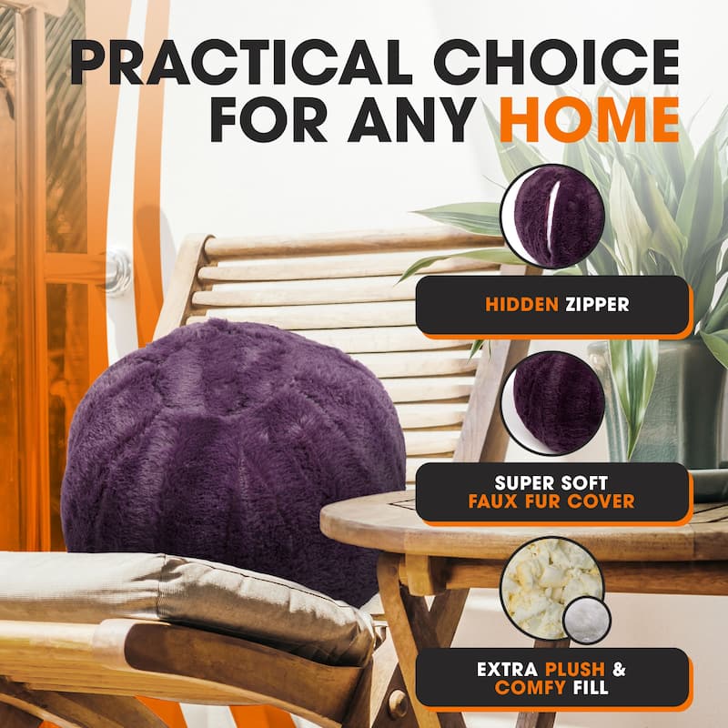 Cheer Collection 10" Round Living Room Decorative Ball Pillow