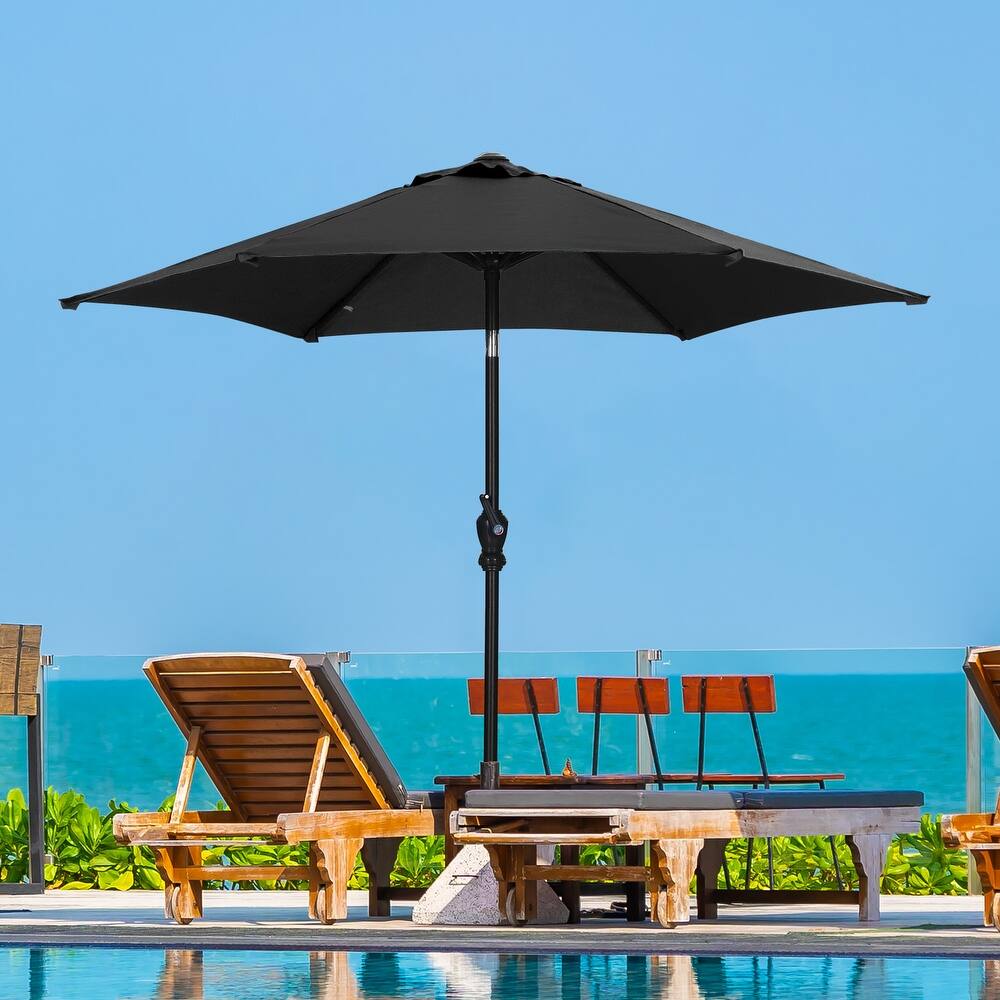 Ainfox 7.5ft Patio Umbrella Outdoor Umbrella Tilt Multi-color Without Base