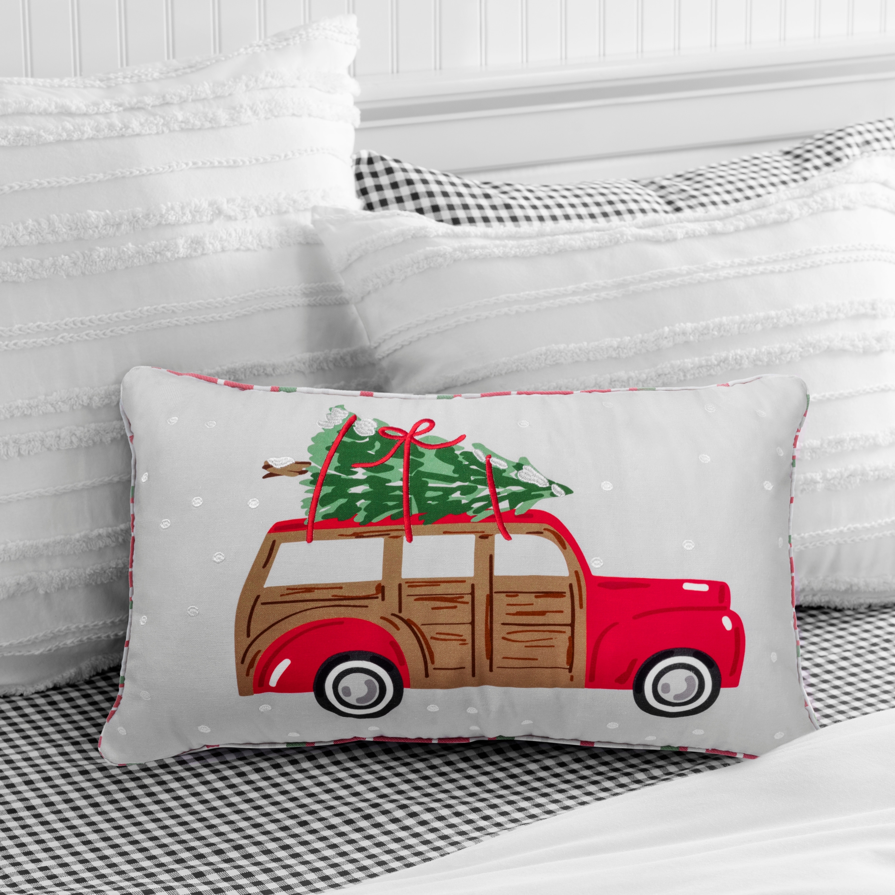 Martha Stewart Holiday Wagon Decorative Pillow