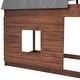 preview thumbnail 7 of 6, Wood Twin Size House Bunk Bed with Roof, Ladder and 2 Windows