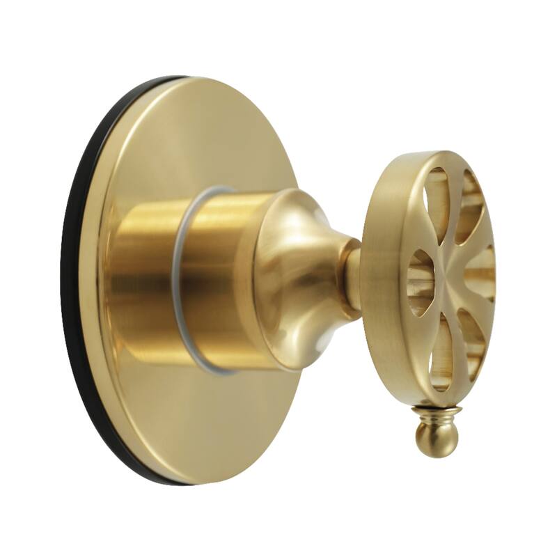 Belknap Single-Handle Three-Way Diverter Valve with Round Trim Kit - Brushed Brass