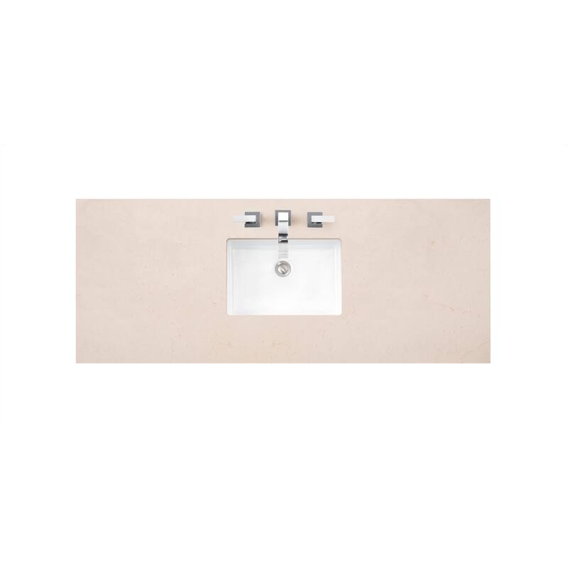 James Martin Vanities 60" Quartz Vanity Top with 1 Undermount - Eternal Marfil - Colored