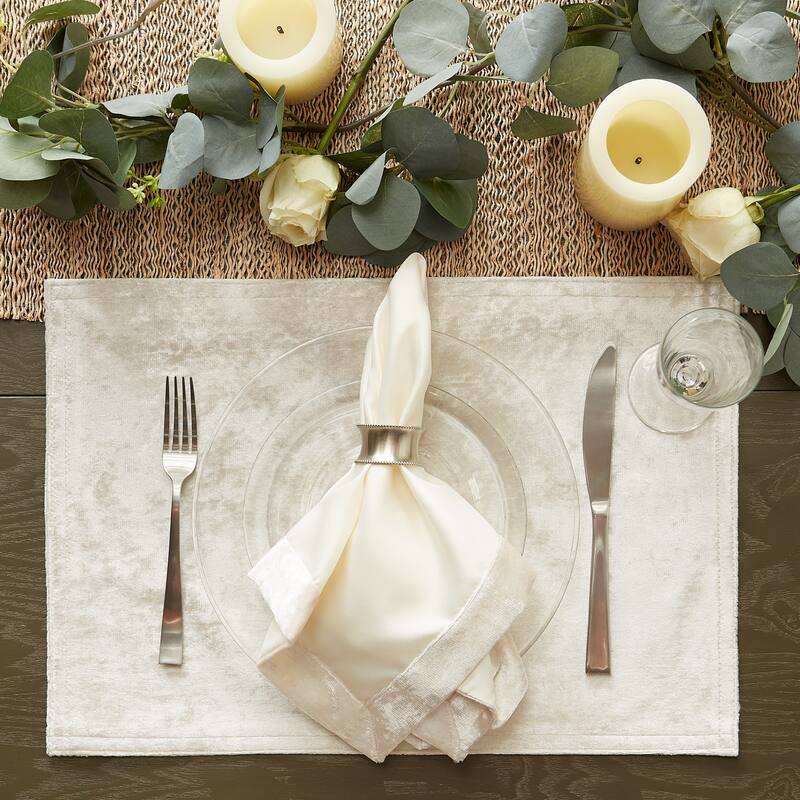 DII Cream Velvet Placemat (Set of 4)