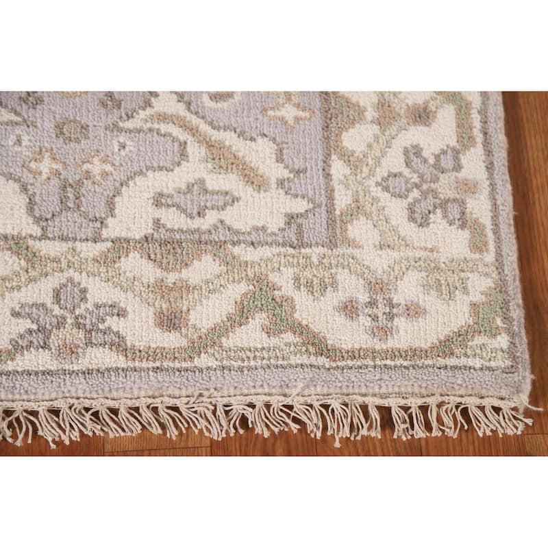 Oushak Style Runner Rug Hand-knotted Wool Carpet - 2'6"x 9'11"
