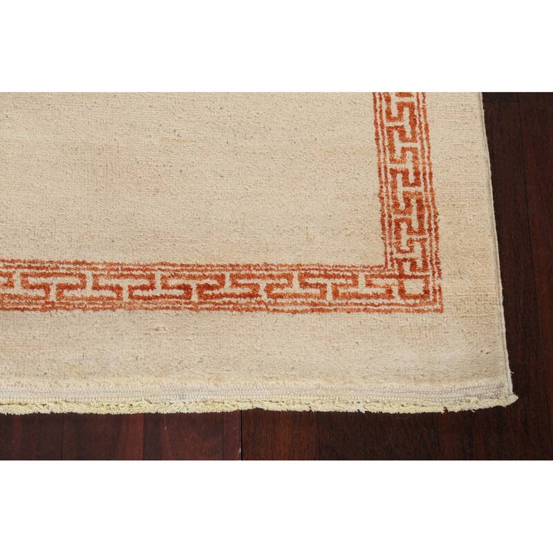 Bordered Neutral Gabbeh Kashkoli Oriental Runner Rug Wool Hand-knotted - 2'5" x 9'10"
