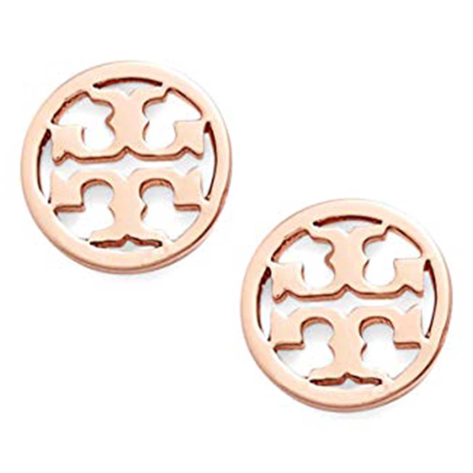 tory burch rose gold earrings