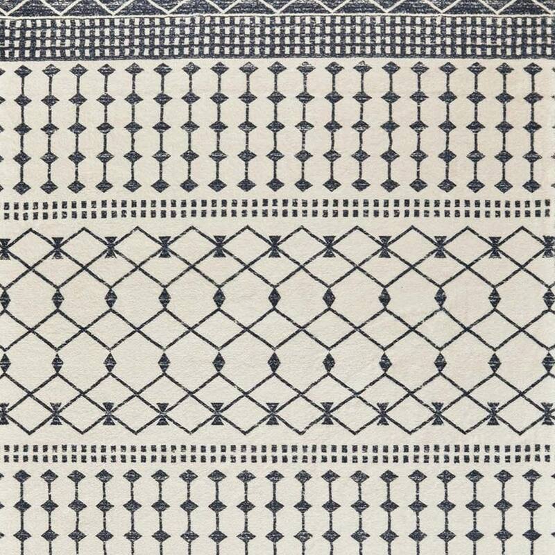 HomeRoots Geometric Modern, Contemporary Rectangle Area Rug