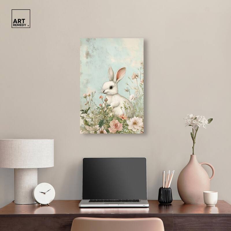 Easter Bunny Canvas by Art Remedy, Gallery Wrapped