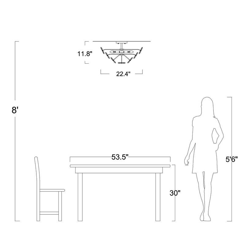 Rosa 6-Light Daisy Flower Crystal Large Size Flush Mount - Brushed Silver-ish Champagne