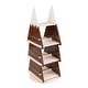 preview thumbnail 10 of 11, 360° Kids Revolving Bookshelf and Toy Storage, 4-Tier Solid Wood Christmas Tree Look Bookcase, Nursery Display Organizer Cabinet