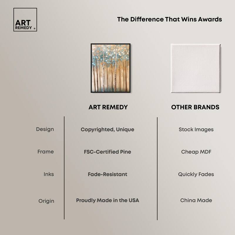 Birch Grove Radiance Canvas by Art Remedy