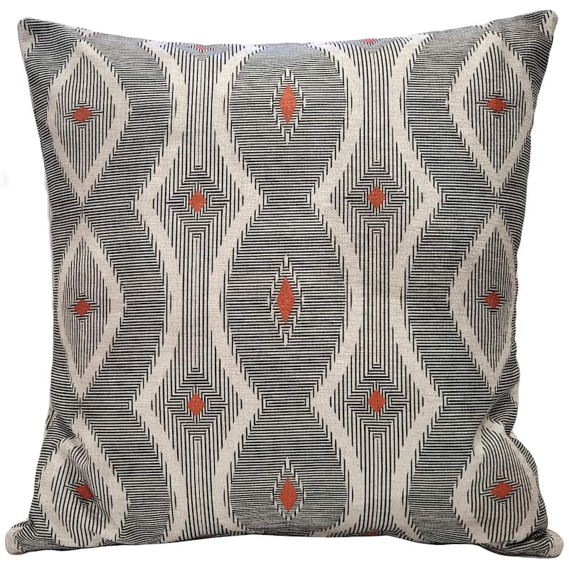 Desmond Red Diamond 19x19 Throw Pillow - Polyester