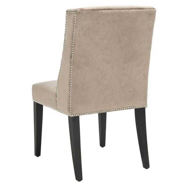 SAFAVIEH Kourtney Mushroom Taupe Dining Chair (Set of 2) - 22" W x 26" D x 39.8" H - 22Wx26Dx40H