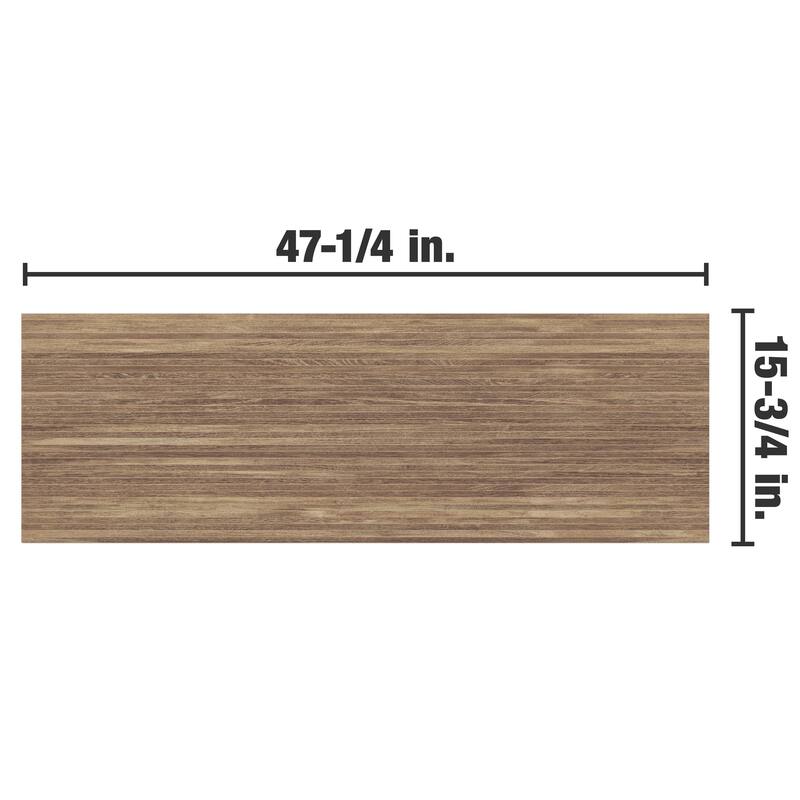 Merola Tile Larchwood Ipe 15-3/4" x 47-1/4" Fluted Ceramic Wall Tile