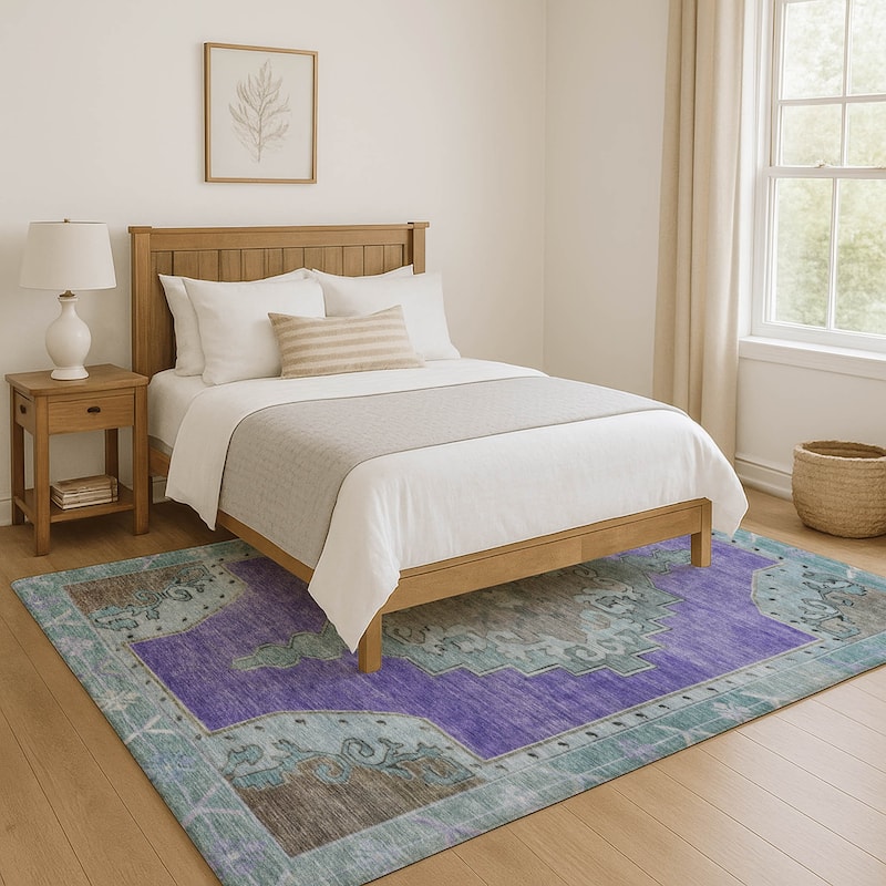 Premium Washable Super Soft Vintage Traditional Mayfield Rug